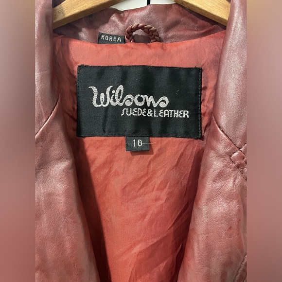 WILSON’S - Vintage burgundy leather jacket - Picture 2 of 3